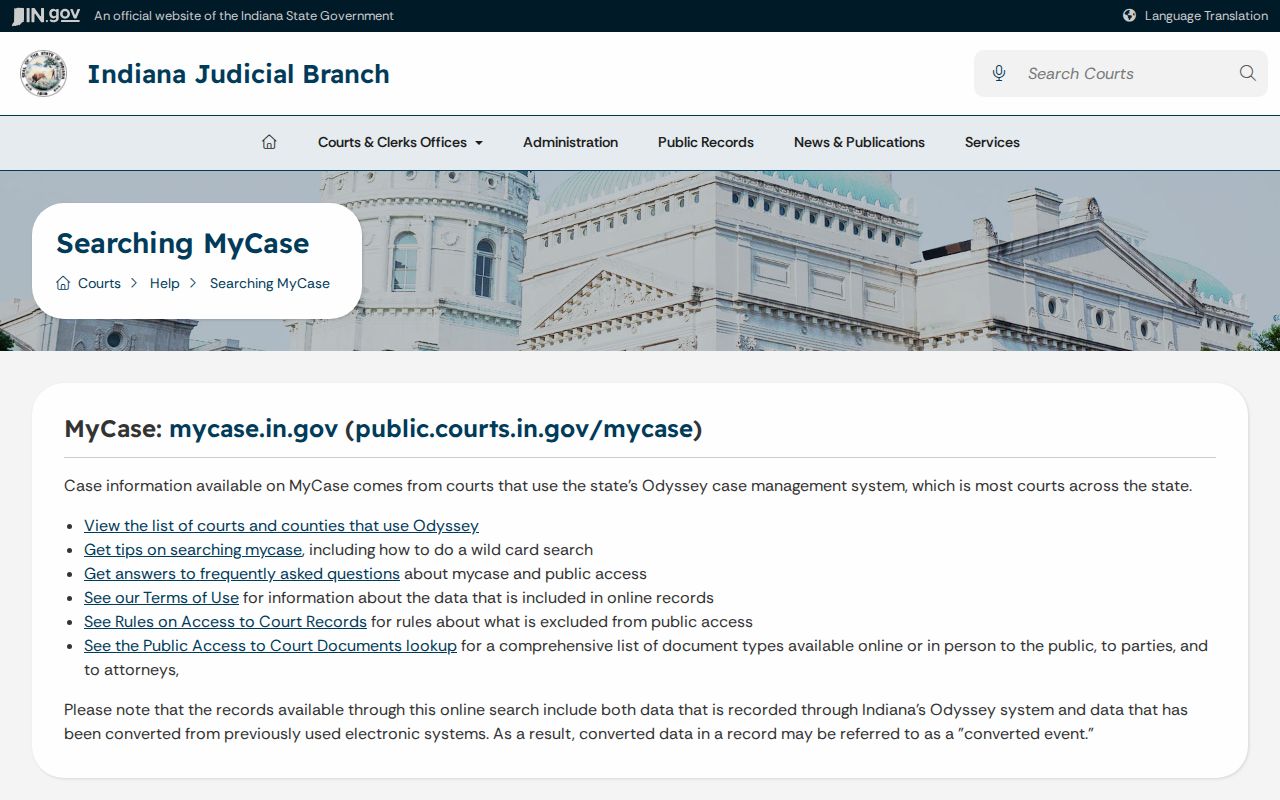 Pike County criminal docket MyCase records guidance