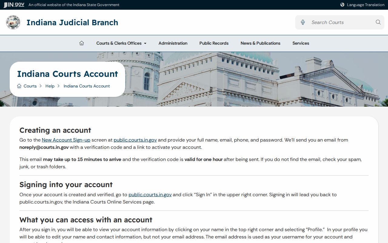 Pike County case lookup Indiana public account