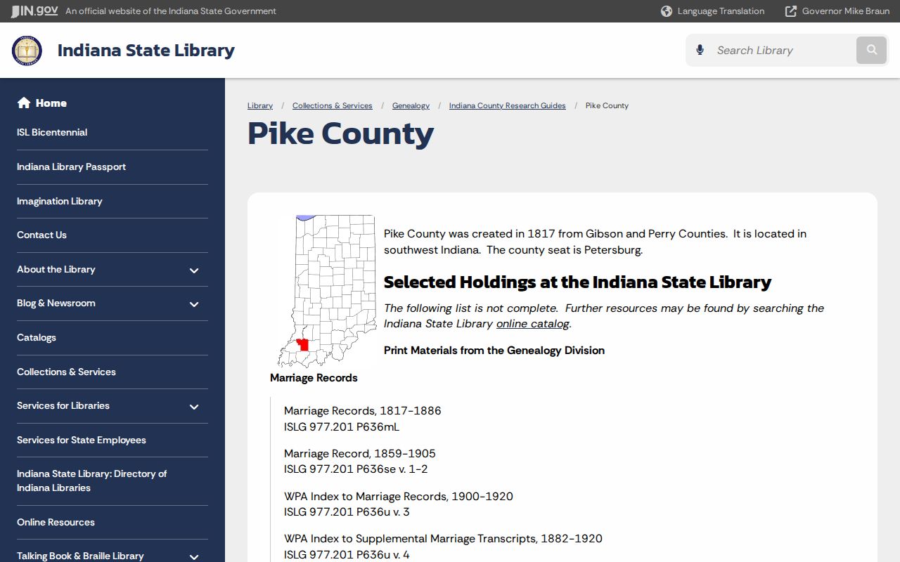 Petersburg court docket county history source