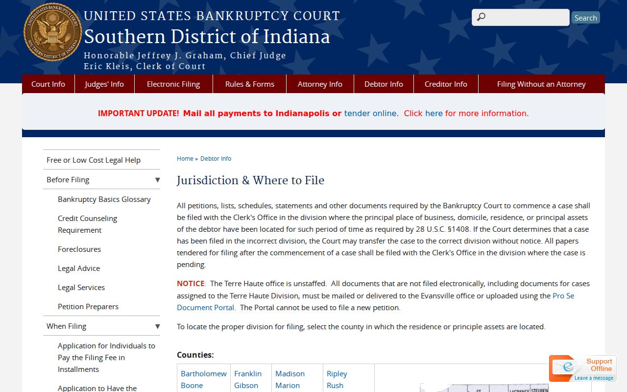Spurgeon docket search federal bankruptcy jurisdiction context