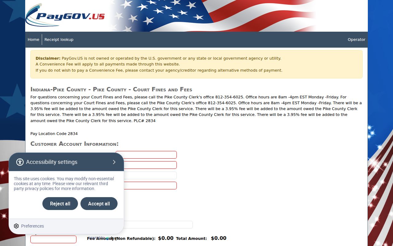PayGov route for defaulted Pike County traffic tickets