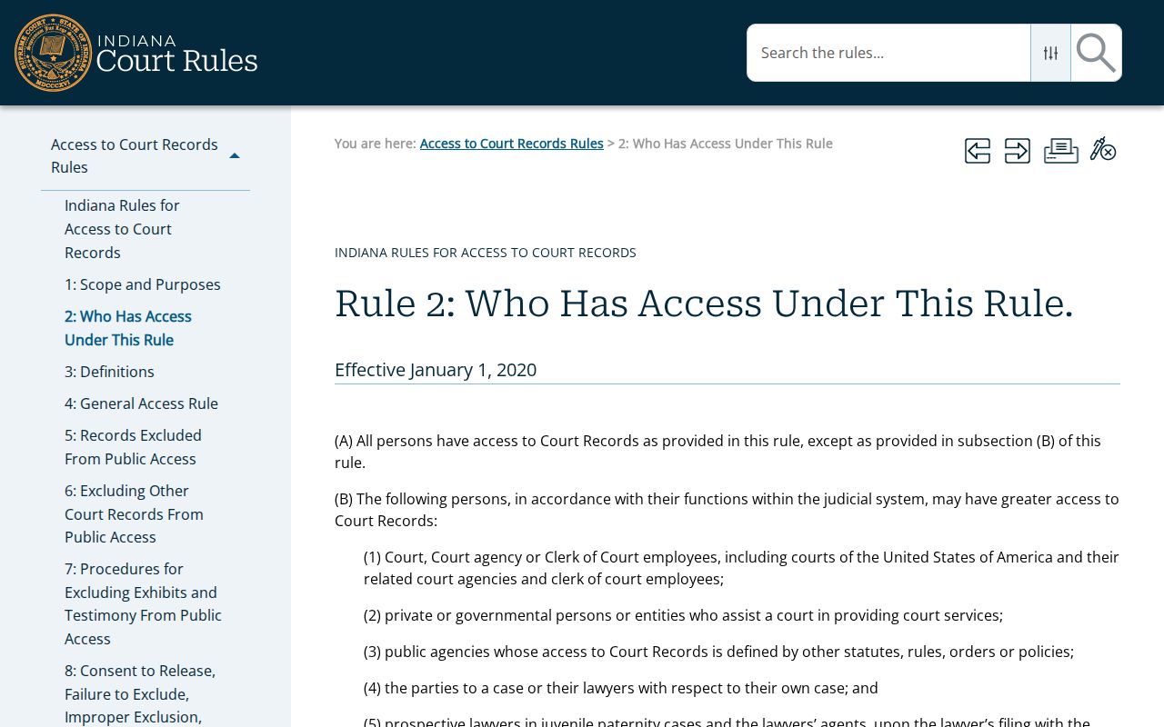Winslow court docket equal public access rule
